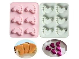 Molde silicona 6 piecitos grandes